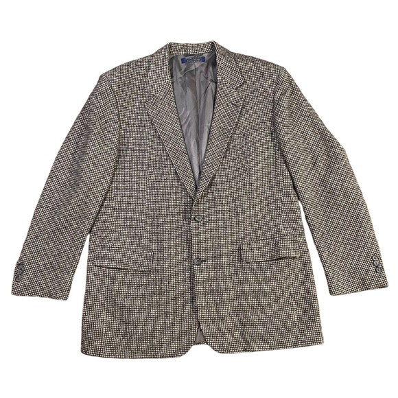 Brooks Brothers Camel Hair Houndstooth Sport Coat Blazer Size See
